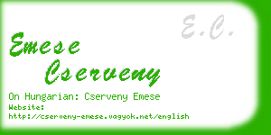 emese cserveny business card